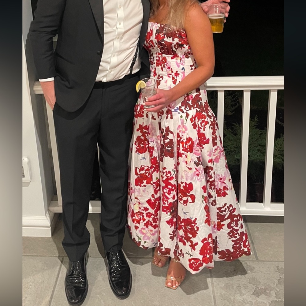 Aje Mathilde Bubble Hem Midi Dress